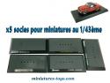 Un lot de 5 supports de présentations pour exposer vos voitures miniatures