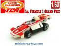 La Formule 1 Grand Prix rouge miniature pour circuit TCR de Slot cars au 1/60e