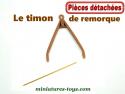 Le timon de remorque en résine en miniature au 1/50e