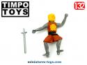 Le petit soldat chevalier moyenâgeux en figurine plastique par Timpo au 1/32e