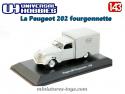 La Peugeot 202 fourgonnette PTT miniature par Universal Hobbies au 1/43e