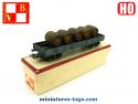 Le wagon plat porte tonneaux miniature de la marque VB au HO 