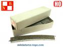 La boite de huit grands rails courbes GR miniatures par VB France au HO