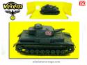 Le char Panzer IV F1 gris canon court en miniature de Verem au 1/50e