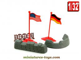 Un lot de sept accessoires militaires pour vos petits soldats au 1/32e