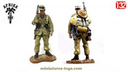 La figurine métal du soldat allemand de l'Afrika Korps en 1942 au 1/32e