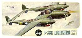 Le chasseur américain P-38F Lightning en miniature par Airfix au 1/72e monté