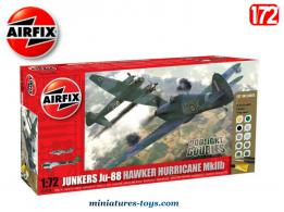 Le Junkers Ju-88 et le Hawker Hurricane MkIIb en kits par Airfix au 1/72e