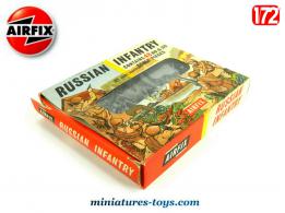 Les soldats de l'infanterie russe en figurines boite vintage par Airfix au 1/72e