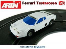 La Ferrari Testarossa blanche en miniature pour circuit Artin au 1/43e