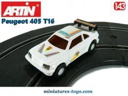 La Peugeot 405 T16 blanche miniature pour circuit Artin by Jouef au 1/43e