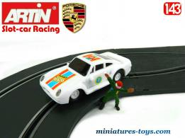 La Porsche 959 blanche miniature Artin pour circuit slot-racing au 1/43e