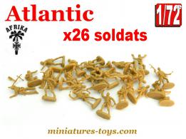 Les soldats allemands de l'Afrika-Korps en figurines Atlantic au 1/72e