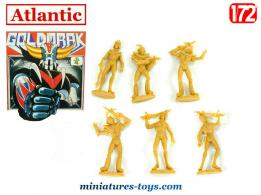 Un lot de 6 figurines des forces de Véga et Goldorak par Atlantic au 1/72e