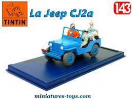 La jeep de Tintin Objectif lune en miniature par Atlas au 1/43e