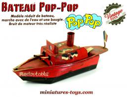Le Bateau Pop-Pop Le Redoutable en miniature vintage réalisé en métal