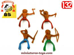 Les indiens en figurines plastique 1960 par BS Beuzen Sordet au 1/32e