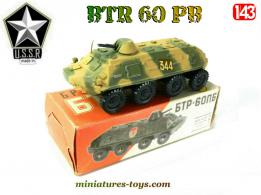 Le BTR 60 PB en miniature métal russe au 1/43e