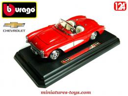 La Chevrolet Corvette 1957 en voiture miniature par Burago au 1/24e