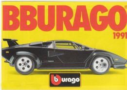 Le catalogue des miniatures Burago de l'année 1991