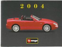 Le Catalogue de miniatures de Burago pour l'année 2004