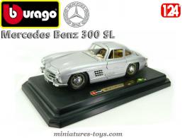 La Mercedes 300 SL 1954 grise en voiture miniature par Burago au 1/24e