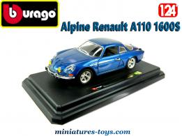 La Renault Alpine A110 bleue en voiture miniature par Burago au 1/24e