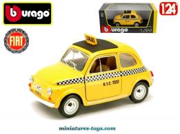 La Fiat 500 1965 taxi NYC en miniature de Burago au 1/24e