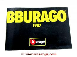 Le catalogue des voitures miniatures Burago de l'année 1987