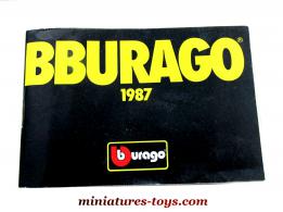 Le catalogue des voitures miniatures Burago de l'année 1987