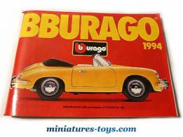 Le catalogue des voitures miniatures Burago de l'année 1994