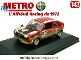Le coupé AlfaSud Alfa Roméo Racing de 1972 en miniature par by Metro au 1/43e