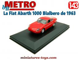 La Fiat Abarth 1000 Bialbero de 1963 en miniature par By Metro au 1/43e