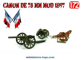 Le canon français de 75 modèle 1897 en miniature au 1/72e