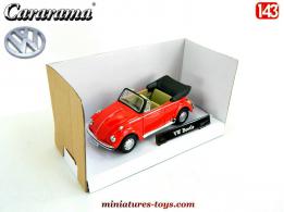 Le cabriolet Coccinelle Volkswagen rouge par Cararama au 1/43e