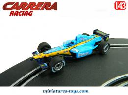 La Formule 1 Team Spirit bleue en miniature de Carrera pour circuit au 1/43e
