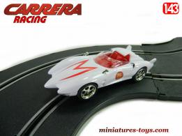 La Speed Racer blanche n°5 en miniature de Carrera pour circuit au 1/43e