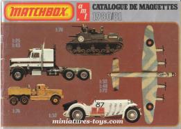 Le catalogue grand format 1980/81 de kits & maquettes Matchbox...