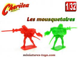 Les deux mousquetaires en figurines plastique par Cherilea au 1/32e