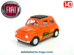 La Fiat 500 Mini de 1965 orange en voiture miniature au 1/43e