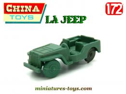 La Jeep Willys militaire en miniature jouet au 1/72e