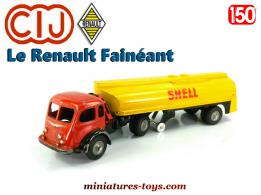 Le Renault Fainéant et sa semi remorque citerne Shell miniature CIJ au 1/50e