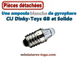 Une ampoule blanche de gyrophare de toit pour miniatures CIJ Dinky et Solido
