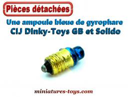 Une ampoule bleue de gyrophare de toit pour miniatures CIJ Dinky et Solido