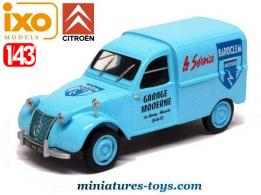 La Citroën 2cv Azu camionnette bleue ciel Garage Moderne en miniature au 1/43e