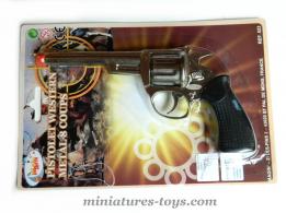 Un pistolet jouet Colt Western Mustang en métal  avec son étui par Crescent Toys