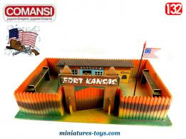 Le fort Kansas miniature en isorel et bois de Comansi Cow-boys