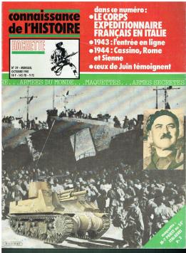 La revue Connaissance de l'histoire n°39 sur la campagne francaise en Italie 1943