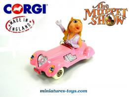 Le cabriolet rose de Miss Piggy en miniature par Corgi Toys England au 1/43e