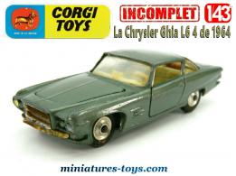 La Chrysler Ghia L6 4 verte en miniature par Corgi Toys au 1/43e incomplète